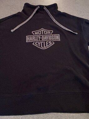 ~~Harley Davidson Women's M Cowl Neck Sweater Black..VGUC!!!  *****CLOTHING ITEM